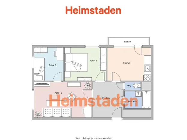 Pronájem bytu 3+1, Karviná - Hranice, Čsl. armády, 68 m2