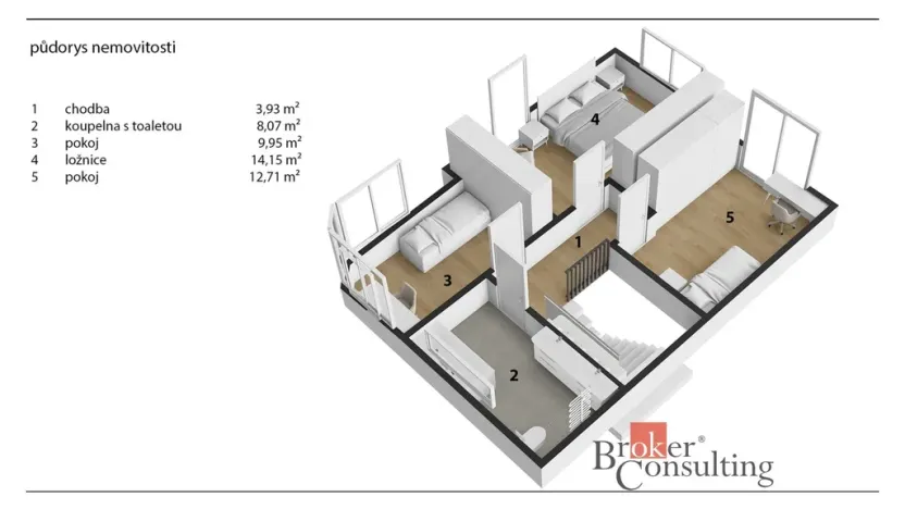Pronájem rodinného domu, Praha - Kolovraty, Denivková, 102 m2