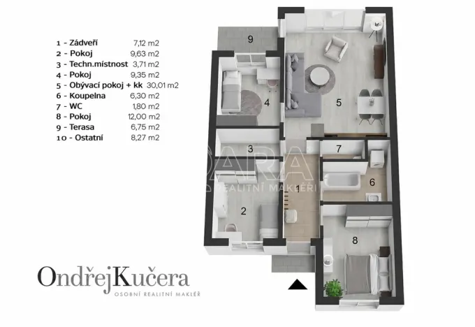 Prodej bytu 4+kk, Buštěhrad, Vrbová, 95 m2