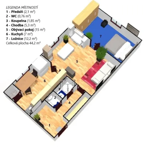 Prodej bytu 2+1, Praha - Strašnice, Škvorecká, 44 m2