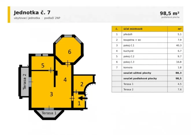 Prodej bytu 3+1, Buštěhrad, Topolová, 88 m2