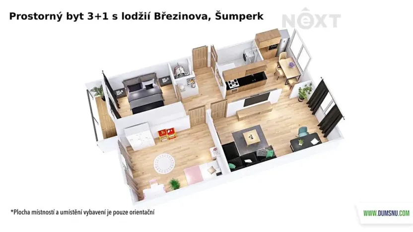 Pronájem bytu 3+1, Šumperk, Březinova, 77 m2