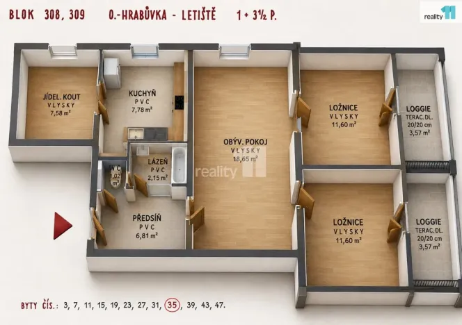 Prodej bytu 4+1, Ostrava - Hrabůvka, Alberta Kučery, 68 m2