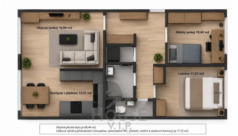 Prodej bytu 3+1, Kladno, Vodárenská, 69 m2