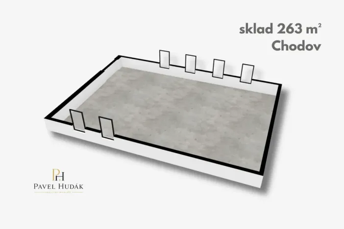 Pronájem skladu, Chodov, Tovární, 263 m2