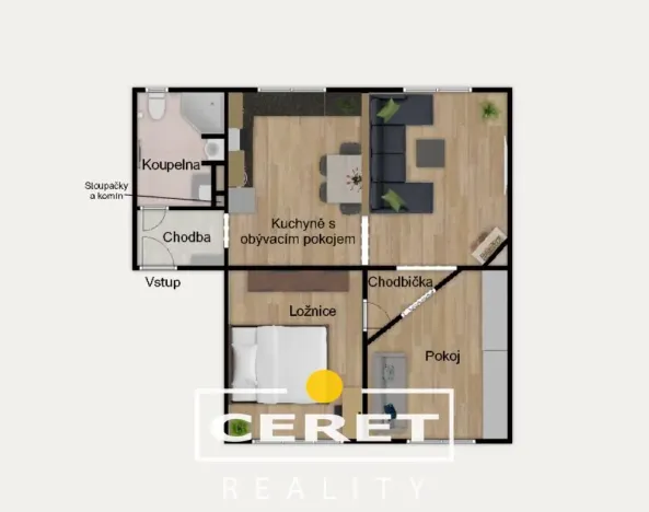Prodej bytu 3+kk, Žatec, K Perči, 63 m2