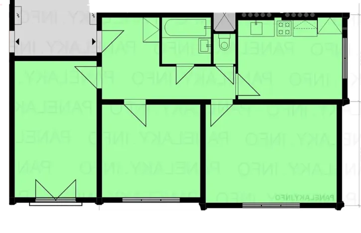 Prodej bytu 3+1, Praha - Krč, Herálecká I, 72 m2