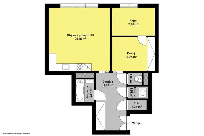 Prodej bytu 3+kk, Praha - Vršovice, Minská, 56 m2