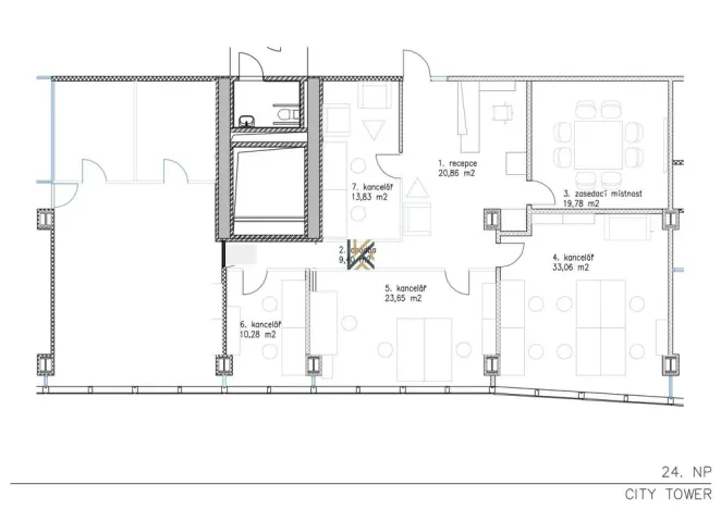 Pronájem kanceláře, Praha - Nusle, Hvězdova, 142 m2