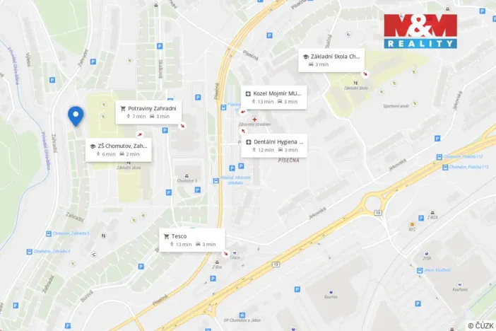Prodej bytu 1+1, Chomutov, Zahradní, 36 m2