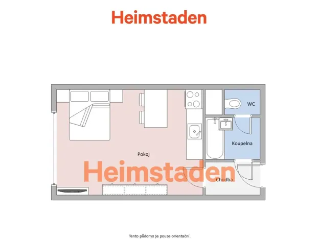 Pronájem bytu 1+kk, Frýdek-Místek - Frýdek, K Hájku, 24 m2