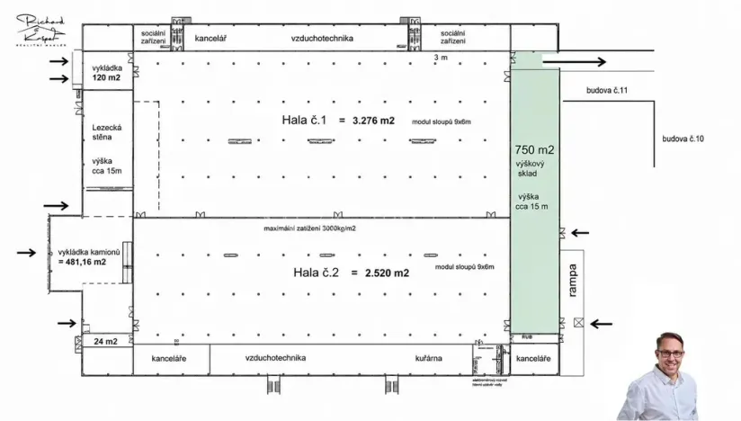 Pronájem skladu, Písek - Budějovické Předměstí, U Vodárny, 750 m2