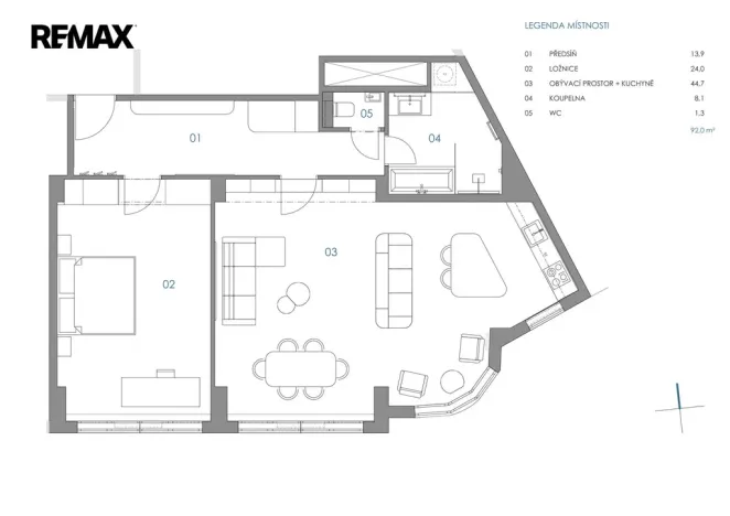 Prodej bytu 2+kk, Praha - Nové Město, Opatovická, 92 m2