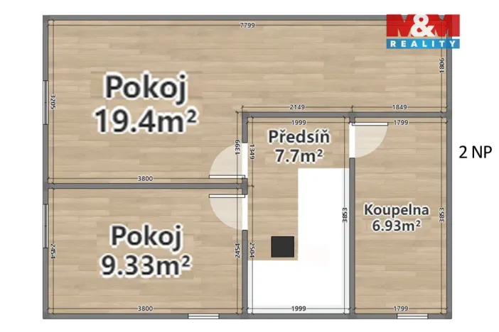 Pronájem rodinného domu, Tetín, 82 m2