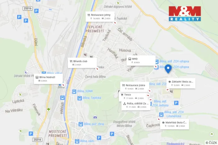 Prodej bytu 3+1, Bílina - Teplické Předměstí, Sídliště Za Chlumem, 76 m2
