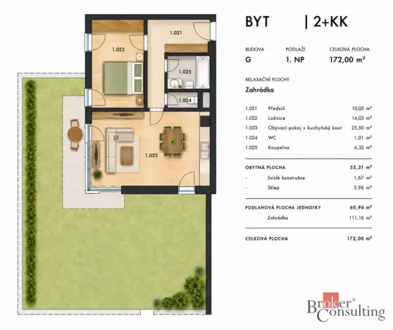 Pronájem bytu 2+kk, Plzeň - Jižní Předměstí, Železná, 55 m2