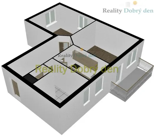 Pronájem bytu 2+1, Opava, Nákladní, 61 m2