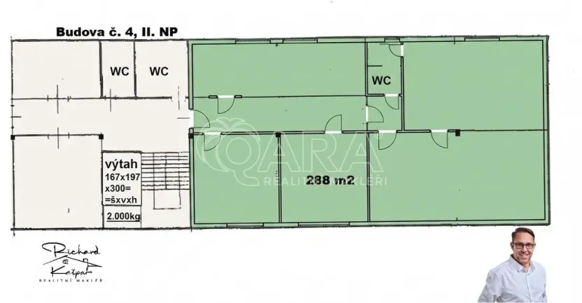 Pronájem skladu, Písek - Budějovické Předměstí, U Vodárny, 288 m2