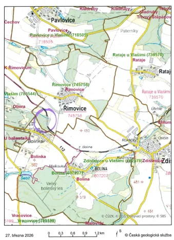 Prodej lesa, Řimovice, 522 m2