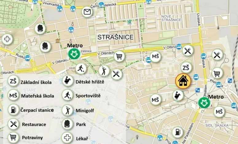 Pronájem bytu 4+kk, Praha - Strašnice, Květnická, 79 m2
