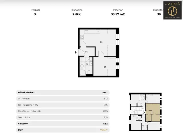 Prodej bytu 2+kk, Jáchymov, náměstí Republiky, 34 m2