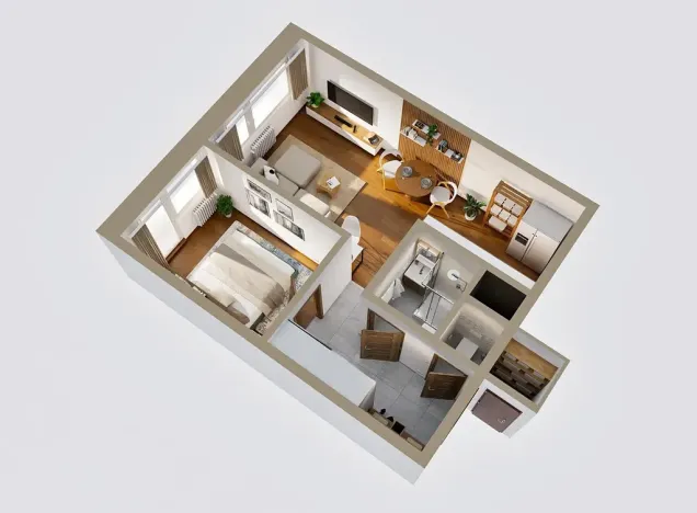 Pronájem bytu 2+kk, Rakovník, V Lukách, 41 m2