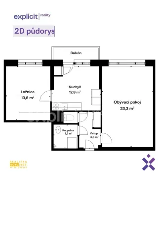 Prodej bytu 2+1, Zlín, Mokrá I, 61 m2