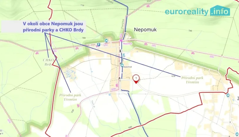 Prodej pozemku pro bydlení, Nepomuk, 3471 m2