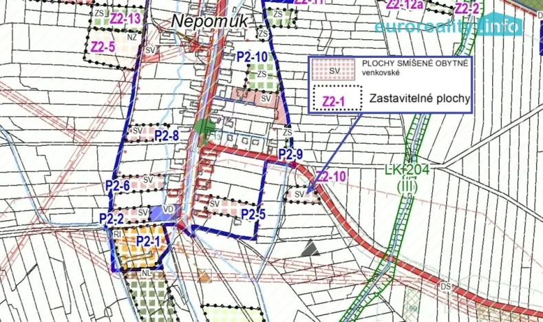 Prodej pozemku pro bydlení, Nepomuk, 3471 m2