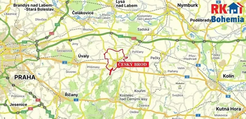 Pronájem bytu 1+kk, Český Brod, nám. Arnošta z Pardubic, 40 m2