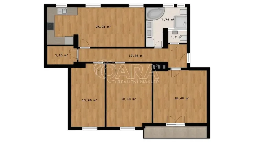 Prodej bytu 4+kk, Praha - Vršovice, Konopišťská, 102 m2
