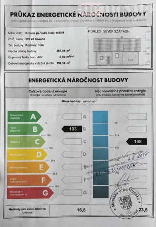 Prodej rodinného domu, Krouna, 140 m2