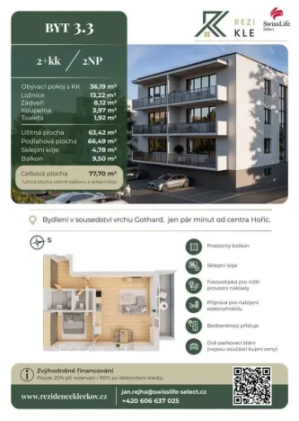 Prodej bytu 2+kk, Hořice, 63 m2