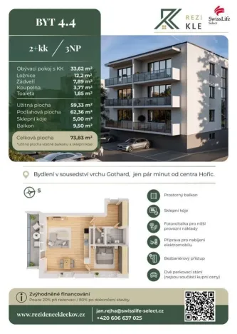 Prodej bytu 2+kk, Hořice, 59 m2