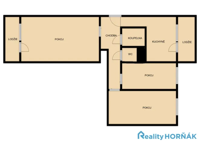 Prodej bytu 3+1, Týn nad Vltavou, Komenského, 64 m2