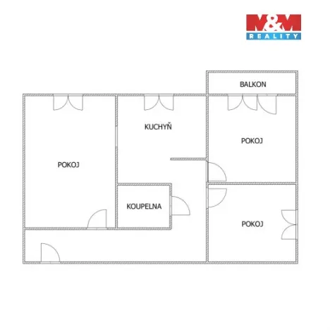 Prodej bytu 3+1, Litvínov - Janov, Hamerská, 75 m2