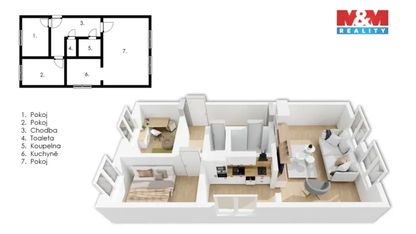 Prodej bytu 3+1, Rakovník - Rakovník II, Klicperova, 68 m2