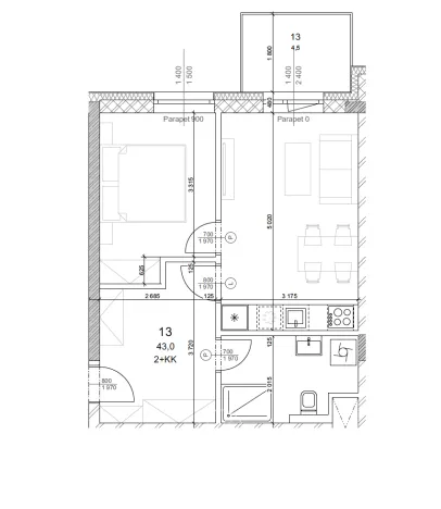 Prodej bytu 2+kk, Plzeň, Františka Kováříka, 49 m2