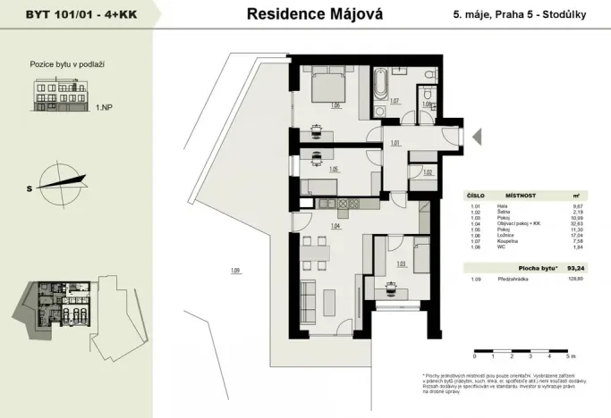 Prodej bytu 4+kk, Praha - Stodůlky, 5. máje, 97 m2