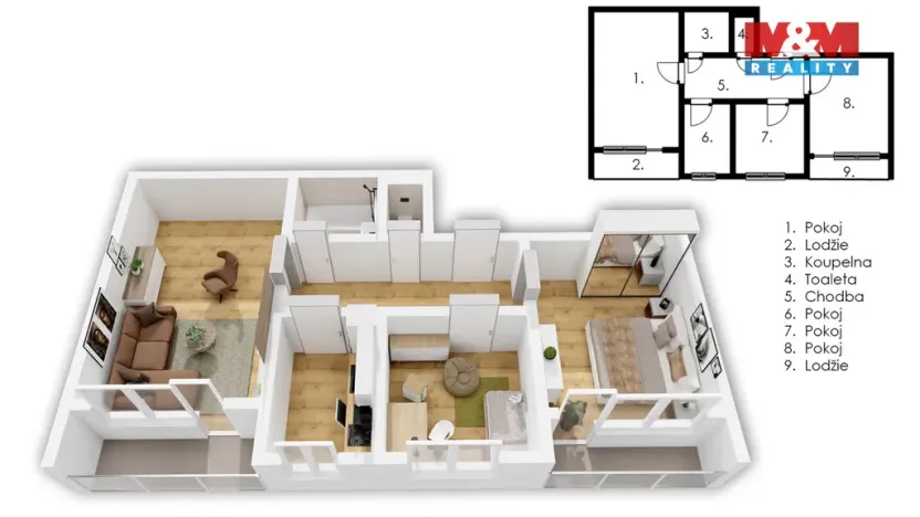 Prodej bytu 3+1, Roudnice, 82 m2