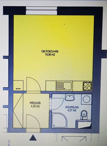 Pronájem bytu 1+kk, Jihlava, U Cihelny, 28 m2