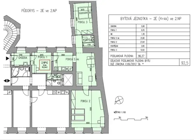 Pronájem bytu 4+kk, Brno, Novobranská, 92 m2