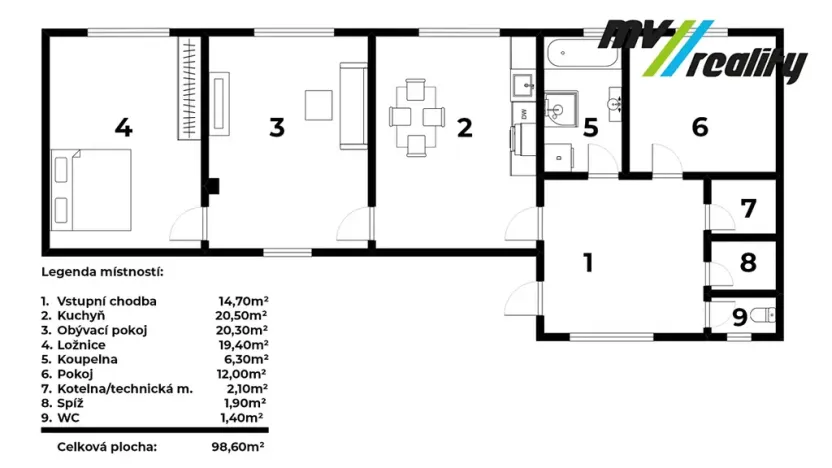 Prodej rodinného domu, Tatce, Ke Hřišti, 120 m2