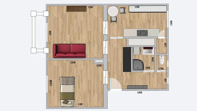 Prodej bytu 2+1, Rakovník, Prokopova, 58 m2