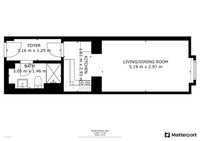 Pronájem bytu 1+kk, Praha - Nusle, Lumírova, 31 m2