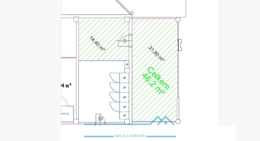 Pronájem obchodního prostoru, Chvalovice - Hatě, 46 m2