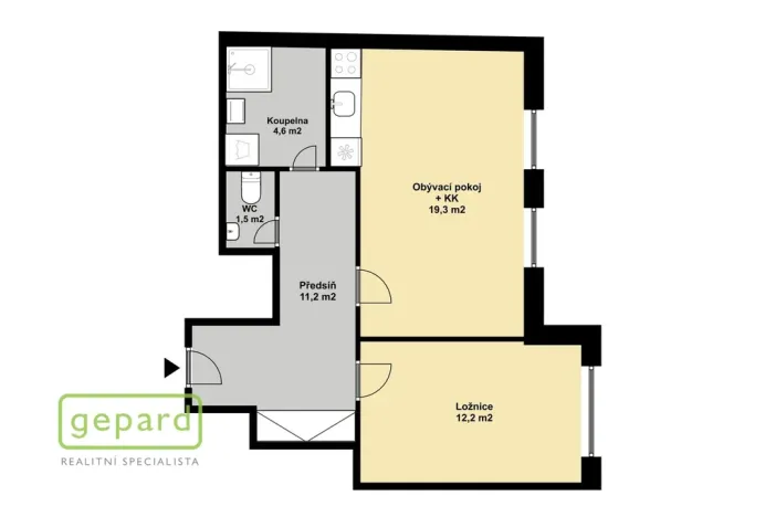 Pronájem bytu 2+kk, Praha, Bělohorská, 50 m2