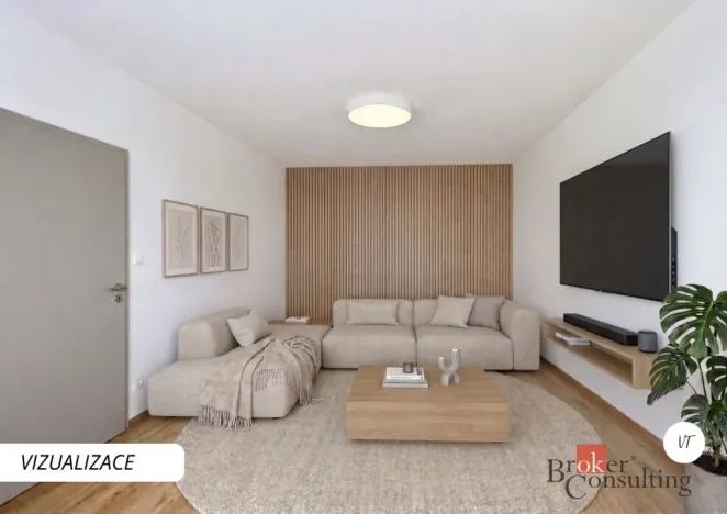 Pronájem bytu 1+1, Zliv, Školní, 43 m2