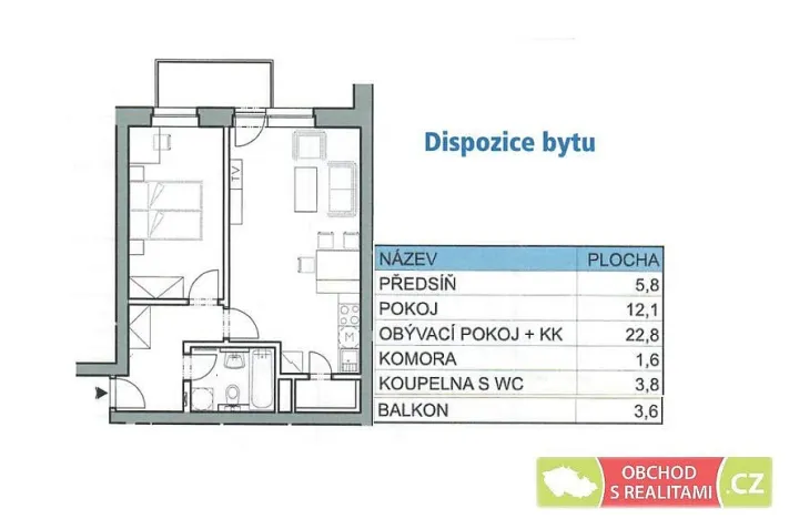 Pronájem bytu 2+kk, Praha - Hostivař, Rychtáře Petříka, 50 m2