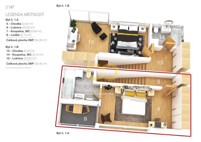 Prodej bytu 2+kk, Prachatice, U Studánky, 68 m2